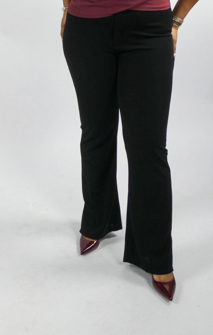 BLACK FLARED PANTS WITH SPLIT | 1.45-1.65 METER
