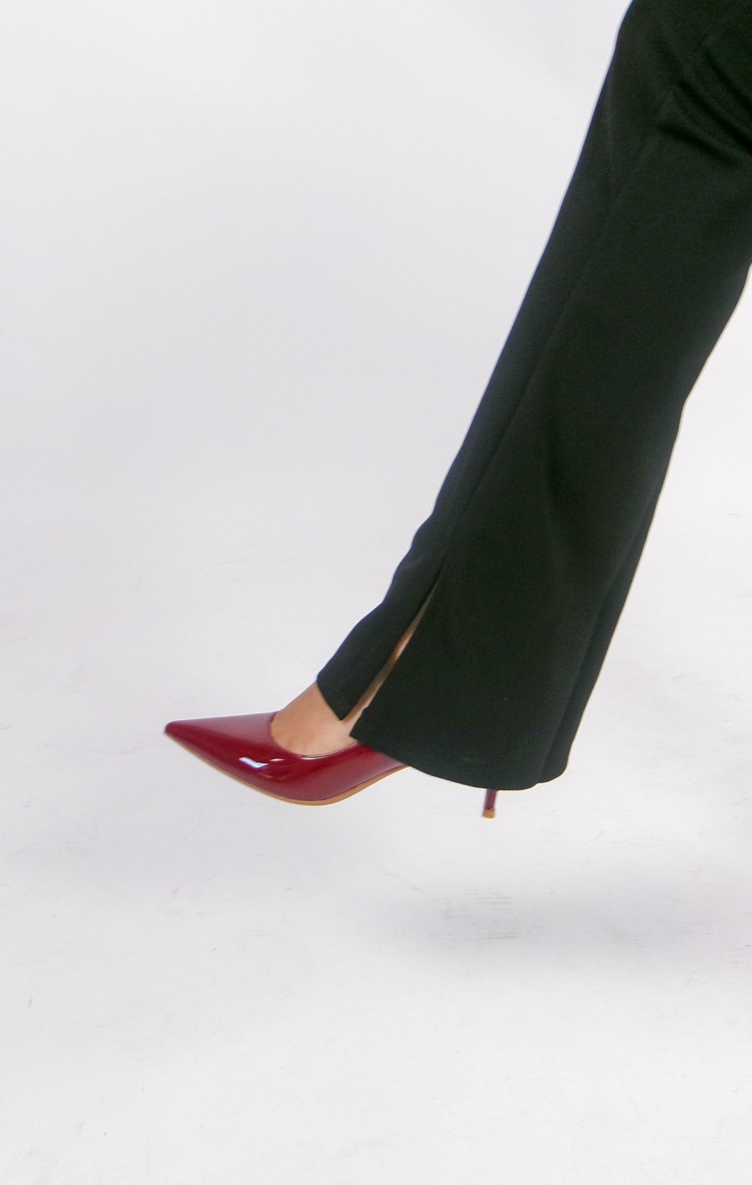 BLACK FLARED PANTS WITH SPLIT | 1.45-1.65 METER